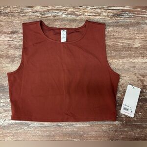 Yogalicious | NWT Pure Cloud Nicki Muscle Tank Sleeveless Crop Top, Large